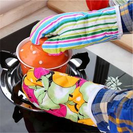 new Mitten Microwave Oven Glove Cotton Insulated Baking Heat Resistant Gloves Oven Mitts Terylene Non-slip Cute Kitchen Tool 1pcs for baking