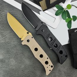 BM 275 Tactical Pocket Folding Knife D2 Clip Point Blade G10 Black/Yellow Handle Multi-functional Camping Hunting Hiking Tools Fruit Knife 2750