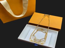 Fashion Jewellery Set Designer Necklace Simple Letter Bracelet for Women Man High Quality4205791