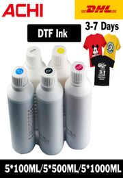 ACHI DTF Printer ink Color Print For Tshirt Hoodies Hat Leather Transfer Film 100ml 500ml 1000ml For DTF Direct Transfer Film Pri6775283