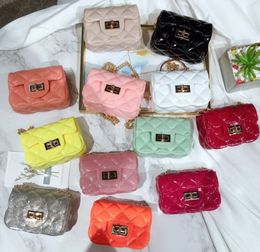 Summer mini girls jelly bags fashion children princess handbag pvc chain coin wallet