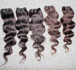 Cheapest hair low 20pcs whole body wave peruvian processed human hair weaves Coloured wefts4495741