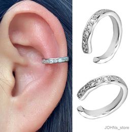 Charm 2PC Korean Rainbow Crystal CZ Clip Earrings For Women Girl Without Hole Ear Cuff Fake Earrings Ear Bone Clip Party Jewelry Gifts