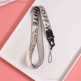 Keychains Lanyards Personalized And Creative Embroidery Off Letter Fashion Brand Wrist Strap Keychain Pendant Diy Phone Case Neck Rope Universal 5Esq 701