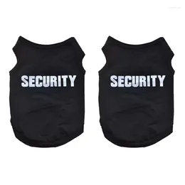 Dog Apparel 2X Pet Winter Clothes Puppy Cat Vest T Shirt Coat Dress Sweater "SECURITY" Black L