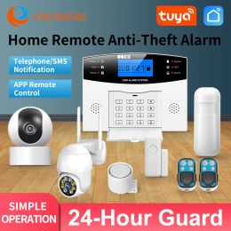 Modules Tuya Smart Home Gsm Security Alarms for Home Wifi Wireless Home Alarm for Garage Residential House Security Alarms Support Alexa