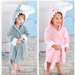 Sweatshirts 26 Year Baby Robe Cartoon Hoodies Girl Boys Sleepwear Good Quality Bath Towels Kids Soft Bathrobe Pamas Children's Clothing