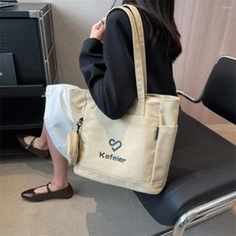 Totes Solid Colour Designer Canvas Tote Bag Large Capacity Cotton Shoulder Casual Reusable Handbag Women