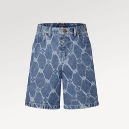 Роскошь L 1AFQFH MONO GRAM PRINT DENIM SHORTS FASH