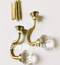 shippig2Pcsset Rose Crystal Tie Back Wall Hook Tieback Hooks Curtain hook Towel Hanger9384060