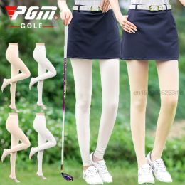 Pants Pgm High Elastic Legging Stocking Women Sunscreen Pantyhose Golf Pants Outdoor Uvproof Thin Smooth Long Leg Socks Light Thin