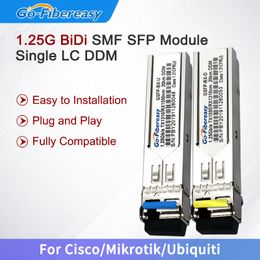 Gigabit SFP BiDi LC Single Fibre Optical Module 3/10/20/40/80/100km 1000Base-BX WDM SFP Transceiver Module for Mikrotik/TP-Link