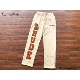 Designer Man S Pants Spliced Rhude Sweatpants Jogger Drawstring Trousers Men's Pants Letter Embroidery Hip Hop Sweatpants Men Women Casual Loose Track Trous 253