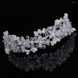 Hair Clips Princess Bridal Tiara Headwear Non-Slip Hairband Fashion Crystal Headdress Diamond Flower Accessories Party