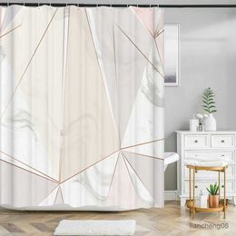 Shower Curtains Modern Art Style Marble Printing Shower Curtain Waterproof Polyester Fabric Bathroom Curtains Geometric Pattern Decor Curtains