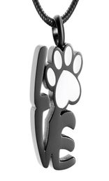 IJD9965 Eternal Memory Loss of Pet Dog Paw Shape Stainless Steel Cremation Jewellery For Animal Ashes Necklace Urn Keepsake23482207324532