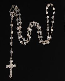 24pcs wholesale/6mm crystal rosary necklace, Catholic Holy Land Prayer Necklace8879316