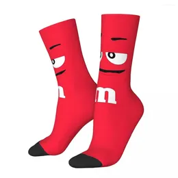 Men's Socks Hip Hop Retro Red M Chocolate Face Crazy Compression Unisex Harajuku Seamless Printed Crew Sock Boys