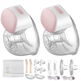 Breastpumps Bebebao wearable electric breast pump hand without breast cup 8oz/240ml BPA free 3 mode 10 induction level 240424