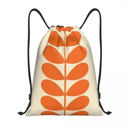 Shopping Bags Custom Print Flower Orla Kiely Drawstring Women Men Lightweight Sports Gym Storage Backpack