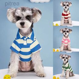 Dog Apparel XS-4XL Dog T-Shirts Thin Breathable Summer Dog Clothes for Small Large Dogs Puppy Pet Cat Vest Polo Shirt Chihuahua Yorkies d240426