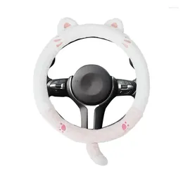Steering Wheel Covers Wrap Animal Short Plush Car Breathable Auto Cover Accessories For