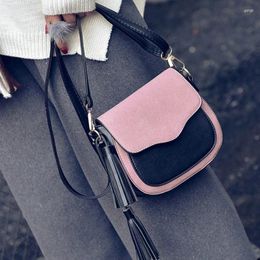 Drawstring Trend Women Handbags Retro Simple Flap Fashion Shoulder Bag Tassel Ornaments Woman Messenger