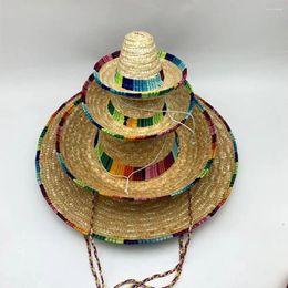 Berets Sunscreen Mexican Beach Hat 14cm/22cm/35cm/43cm Unisex Sun Protection Fishing Straw Men Women Outdoor