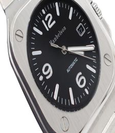 Automatic Mechanical Mens Watch 2813 Luminous Black Face Heavy Metal Strap Wristwatches 40mm8545489