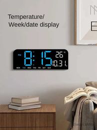 Desk Table Clocks Large Digital Wall Clock Temperature and Date Week Display Night Mode Table Alarm Clock 12/24H Electronic LED Clock Timing Funcy