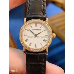 Piquet Luxury Designer Audemar Watches Apsf Royals Oaks Wristwatch New Classic 18k Rose Gold Original Diamond Inlaid Manual Women's Watch AudemarrsP Waterproof