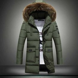 New Winter Men Removed Hoodies Jaket Brand Warm Jacket Mans Coat Winter Cotton Parka Outerwear Coat Men Middle-Long Jacket A319