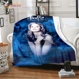 sets New Buffy The Vampire Slayer Printed Blankets for Beds Winter Soft Throw Blanket Queen Size Home Decor Bedding Cover Kids Gift