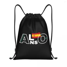 Shopping Bags Custom Alonso 14 Drawstring Backpack Lightweight F-1 Sport Car Driver Racing Gym Sports Sackpack Sacks For