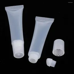 Storage Bottles Sdotter Clear Plastic Soft Tubes Lip Gloss Hose Tube Cosmetic DIY Makeup Squeeze Glaze Empty Emulsion Lotion Packag