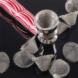 Smoking Pipe Screen Filter 17mm Metal Round Ball Taper Thickening Stainless Steel Mesh Bowl Combustion Net Burner For Dry Herb Smoke LL