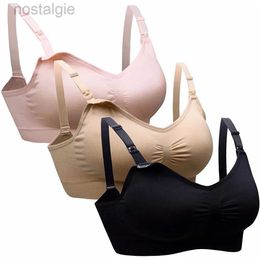 E8EU Maternity Intimates Breastfeeding Bras Maternity Nursing Bra for Feeding Nursing Underwear Clothes for Pregnant Women Wirefree Breathable Bra d240426