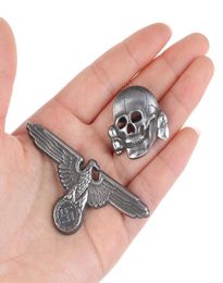 Pins Brooches 2styles Anniversary Motorcycle Biker Metal Brass Badges Skull Punk Badge For Clothes Hat Retro Collar Pin Brooch4383142