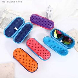 Sunglasses Cases Unisex portable breathable swimming goggles storage box EVA glasses holder sunglasses bag Myopia protector Q240426