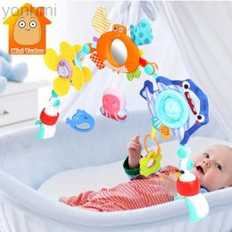 Mobiles# Baby Toy Stroller Arch Musical Rattle Adjustable Clip Crib Mobile Hanging Bed Bell 0 12 Months Educational Toys For Newborn Gift d240426