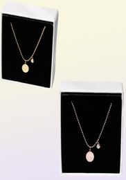 YUN RUO Rose Gold Fashion Zircon Letters Carved Pendant Necklace Titanium Steel Jewellery Woman Birthday Gift Never Fade Whole5266197