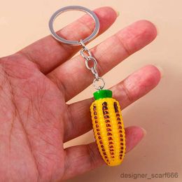 Keychains Lanyards Cute Vegetable Corn Charms Keychain for Car Key Souvenir Gifts for Women Men Handbag Hanging Keyrings DIY Accesories