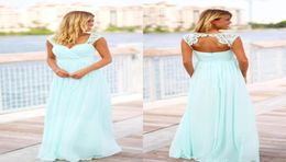 2020 Cheap Mint Green Bridesmaid Dresses A Line Chiffon Summer Country Garden Formal Wedding Party Guest Maid of Honour Gowns Plus 7917175