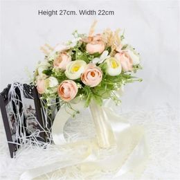 Wedding Flowers Bride Bouquet Hand Tied Flower Decoration Holiday Party Supplies European Chaise Longue Roses 2024