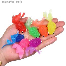 Sand Play Water Fun 10 pieces/set Kawaii Simulation Catch Goldfish Rubber Goldfish Baby Shower Water Game Toy Childrens Shower Gift Q240426