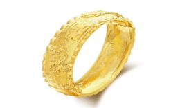 MGFam 86BA Dragon and Phoenix Bangles Bracelets for Bridal Wedding Jewellery 24k Gold Plated Traditioal Style7869363