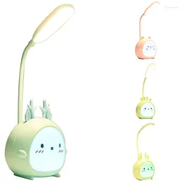 Table Lamps Cartoon Light Eye-Protection Cute Desk Reading Lamp USB Rechargeable Bedroom Children