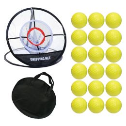 Aids Golf Swing Trainer Chipping Net Golf Training Aids Indoor Outdoor Foldable Chipping Pitching Cages Hitting Mat