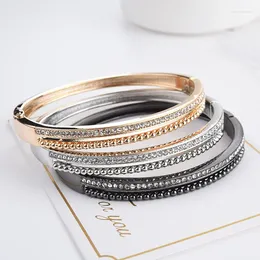 Charm Bracelets Fashion Woman Crystal Bangle Wrap Rhinestone Chain Wristbands Wedding Party Accessories Bridal Jewelry Gift