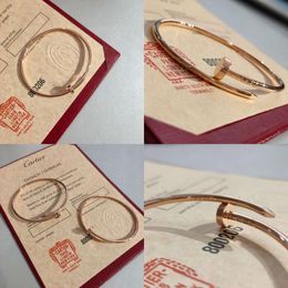 Thin 2024 Nail Elastic Bracelet for Men and Women's Designers Pure Sier Top V-shaped Gold Lightweight High End Diamond Box Braceletq6 q6 Original Quality